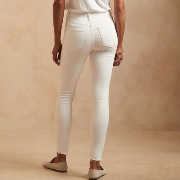 BANANA REPUBLIC High + Skinny Jean, White, Size 32 - Picture 3 of 13